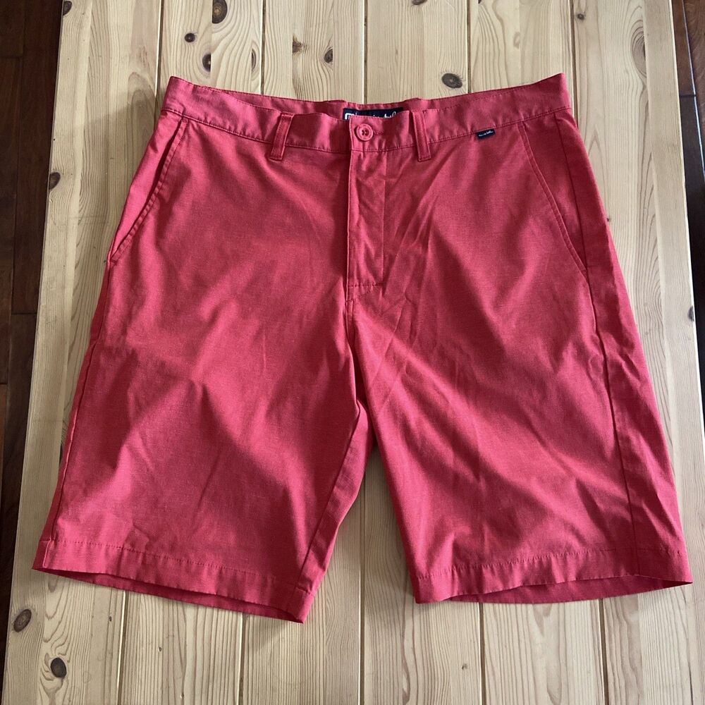 Travis Matthew Chino Short 34 Red Loud Golf Performance Proceed With Caution